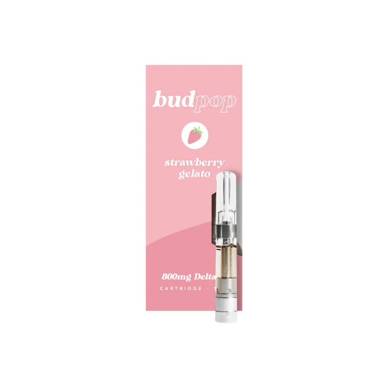 BudPop Strawberry Gelato Delta-8 THC Vape