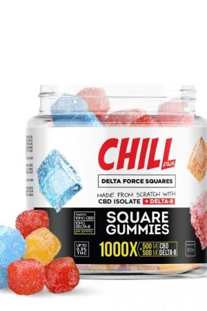 Chill Plus Delta Force Squares Gummies