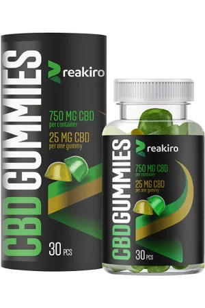Reakiro CBD 25mg Apple & Lemon Gummies