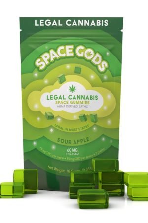 Sour Apple Space Gods Delta 9 THC + CBD Gummies