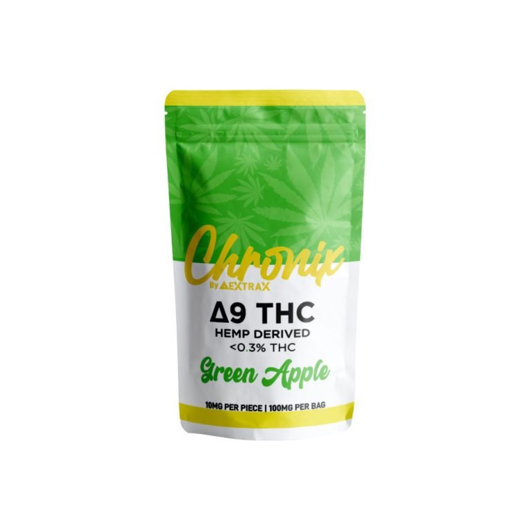Green Apple Delta Extrax Chronix D9 THC Gummies