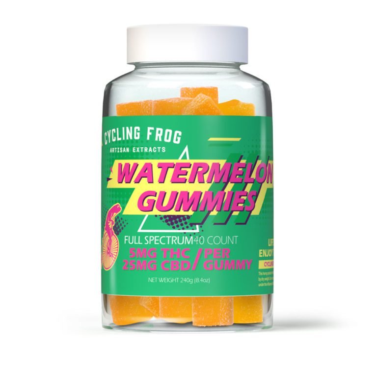 Watermelon Cycling Frog Delta 9 THC + CBD Gummies
