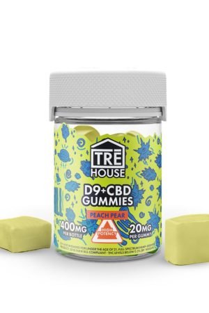 Peach Pear TRĒ House Delta 9 Gummies + CBD