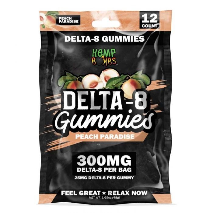 12ct Peach Paradise Delta 8 Gummies
