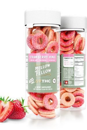 Strawberry Rings Mellow Fellow D9 Gummies