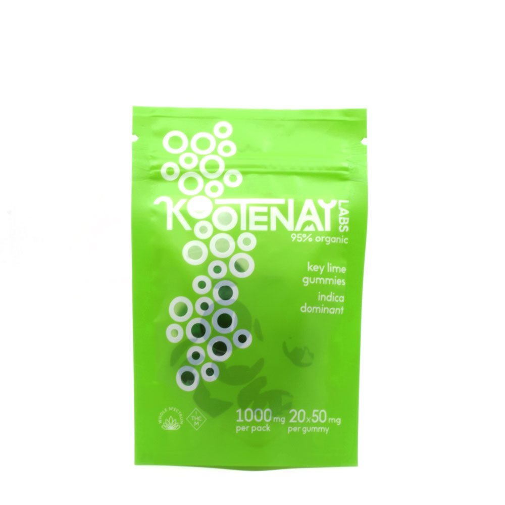 1000mg THC Indica Key Lime Gummies