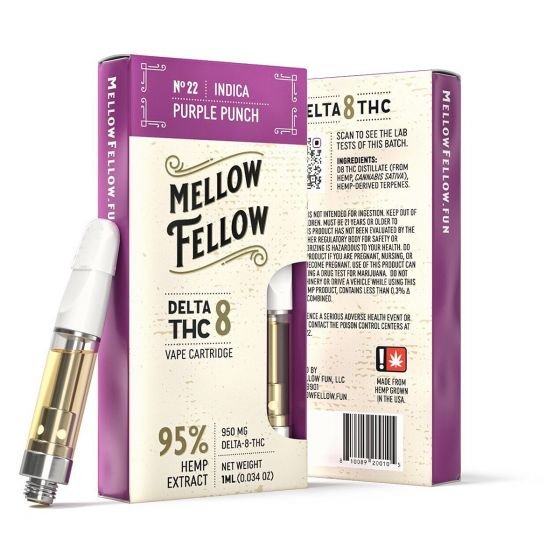 Purple Punch - Delta 8 THC - Mellow Fellow - - 950MG