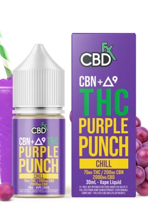 CBN + Delta-9 THC Vape Juice: Purple Punch